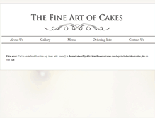 Tablet Screenshot of fineartofcakes.com